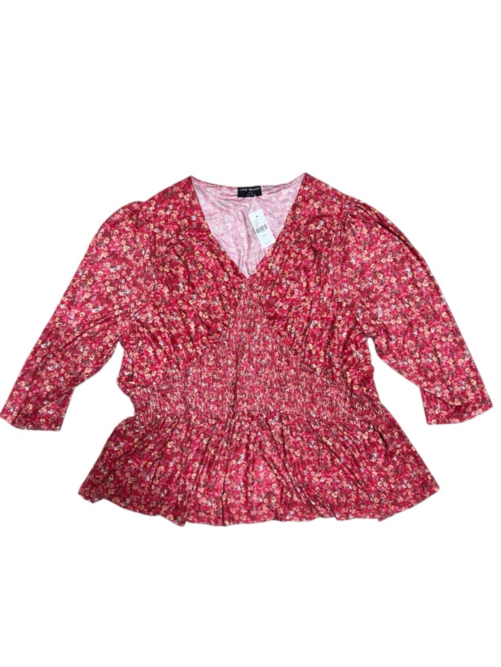 Lane Bryant NEW 26/28 Women’s 3/4 Sleeve Blouse - Floral Print Top - NWT Shirt